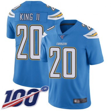 Los Angeles Chargers NFL Football Desmond King Electric Blue Jersey Youth Limited #20 Alternate 100th Season Vapor Untouchable->youth nfl jersey->Youth Jersey